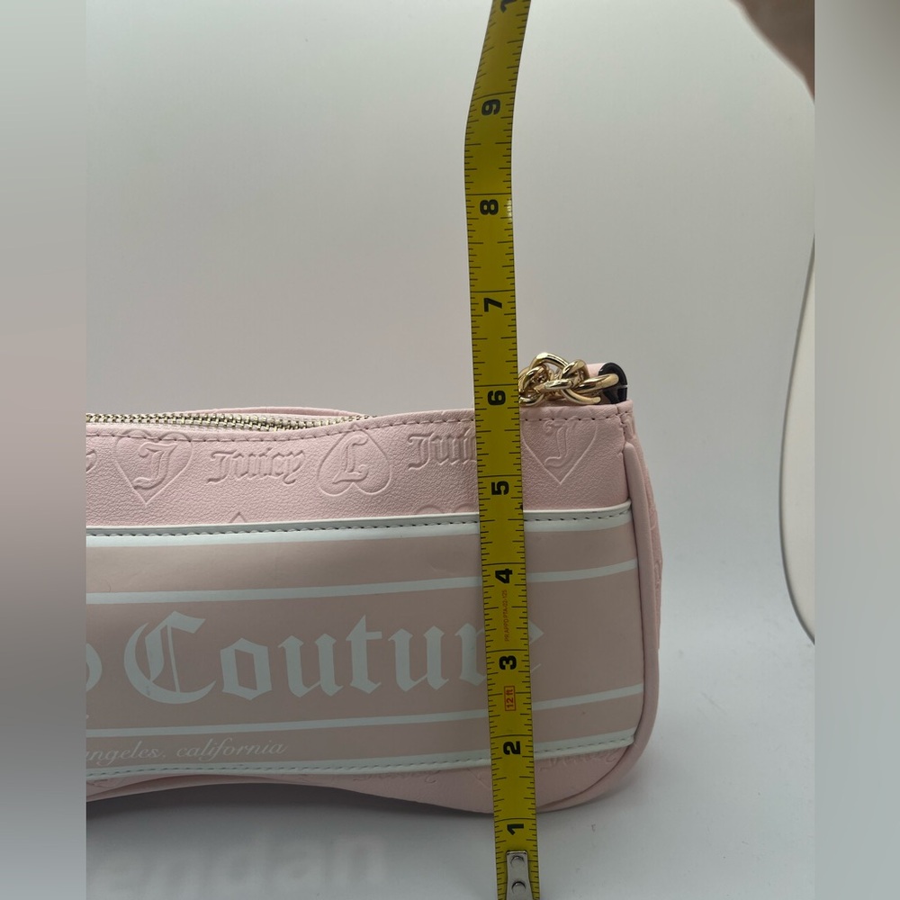 NWT Juicy Couture Powder Blush Pink Faux Leather Fashionista Shoulder Bag OS - Picture 10 of 13